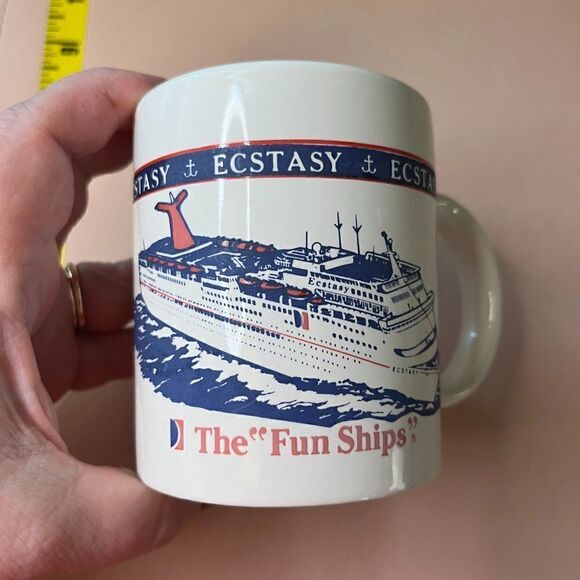 Carnival Cruise Lines Retired Ecstasy Ship Coffee Cupβ"Last Cruise Nov.β2022" - Picture 12 of 15